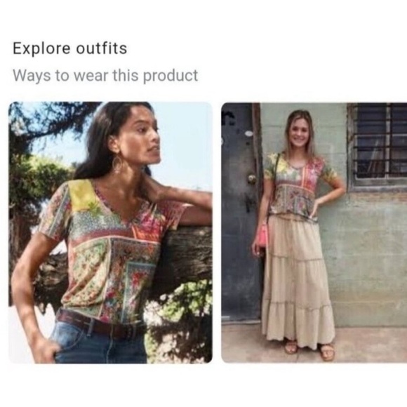 Johnny Was Calloway Favorite V-Neck Tee - Picture 4 of 12